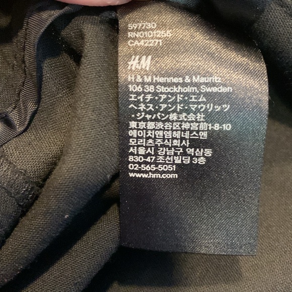 H&M, solid black flat front wide leg casual pants. Size 14. - Picture 9 of 15